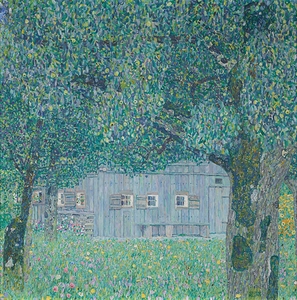 Bauernhaus in Buchberg [Oberösterreichisches Bauernhaus] [Farmhouse in Buchberg – Upper Austrian Farmhouse] [1911] by Gustav Klimt [1862–1918]